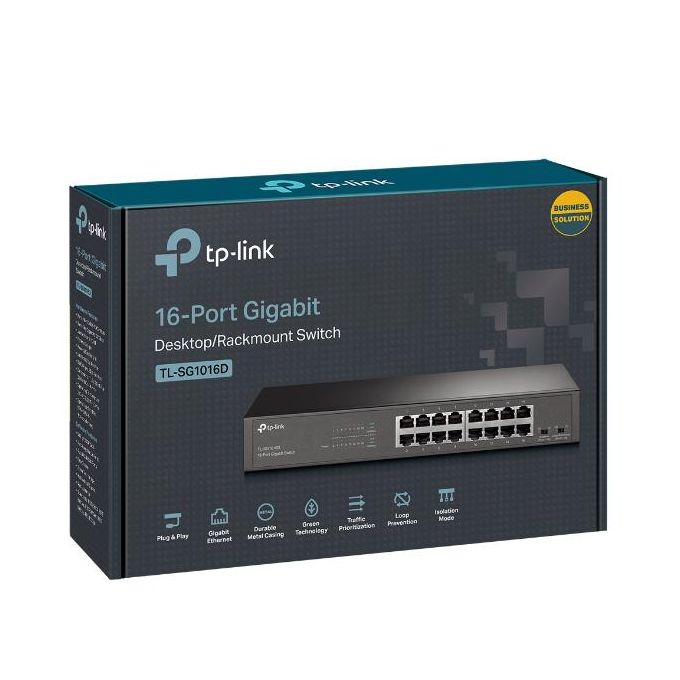 TP-Link TL-SG1016D 16-Port Gigabit Desktop/Rackmount Switch