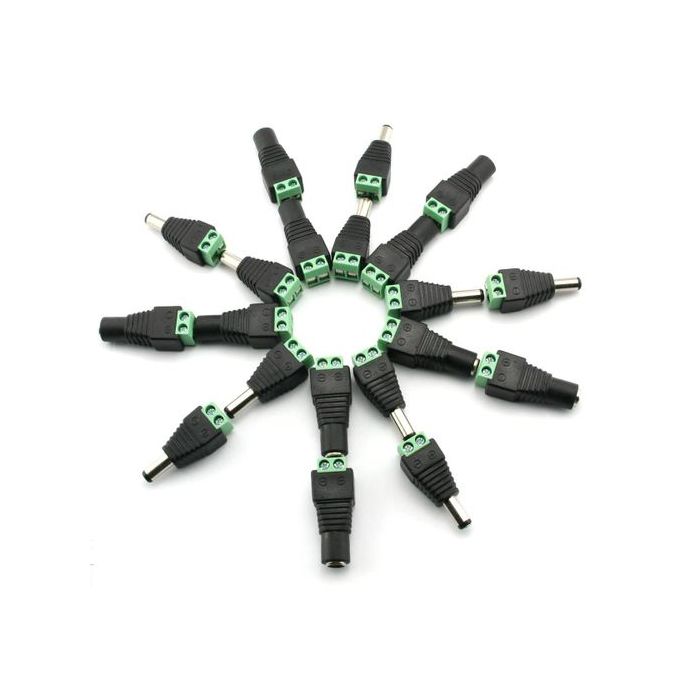Generic 10 Pair (20pcs) Coax Bnc DC Power Male Jack Plug